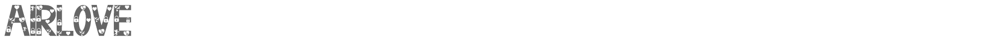 Sample characters Airlove Font